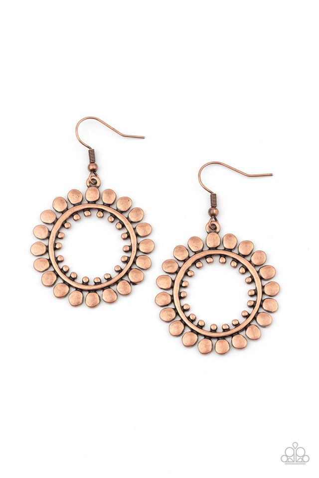 Radiating Radiance - Copper - Paparazzi Earring Image