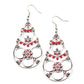 Garden Melody - Red - Paparazzi Earring Image