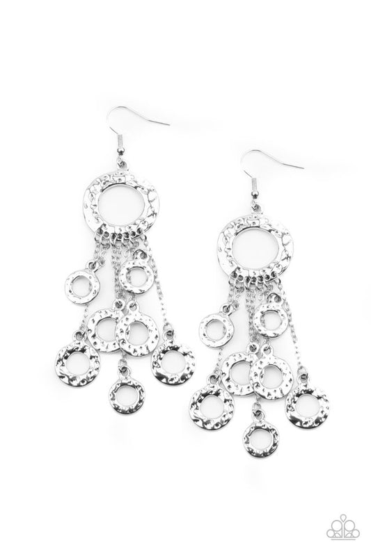 Right Under Your NOISE - Silver - Paparazzi Earring Image