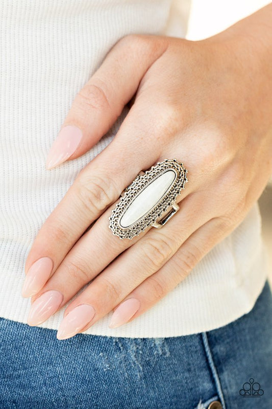 Mystical Mesa - White - Paparazzi Ring Image