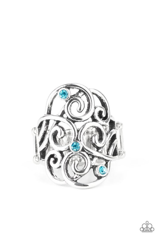 FRILL Out! - Blue - Paparazzi Ring Image