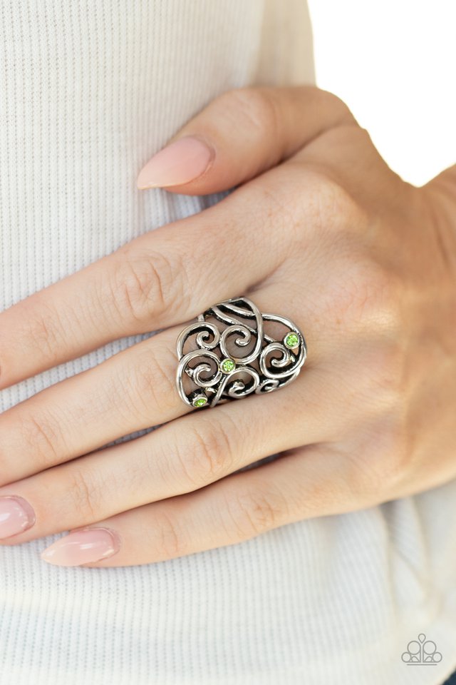 FRILL Out! - Green - Paparazzi Ring Image