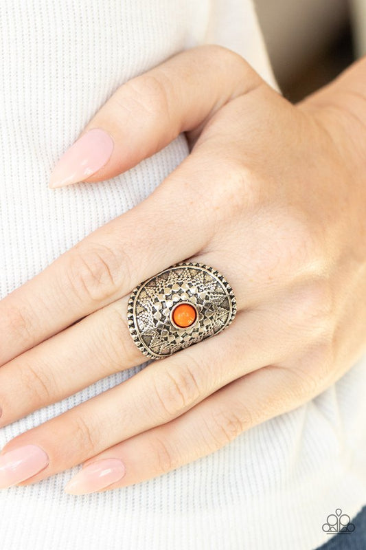 Mojave Rays - Orange - Paparazzi Ring Image