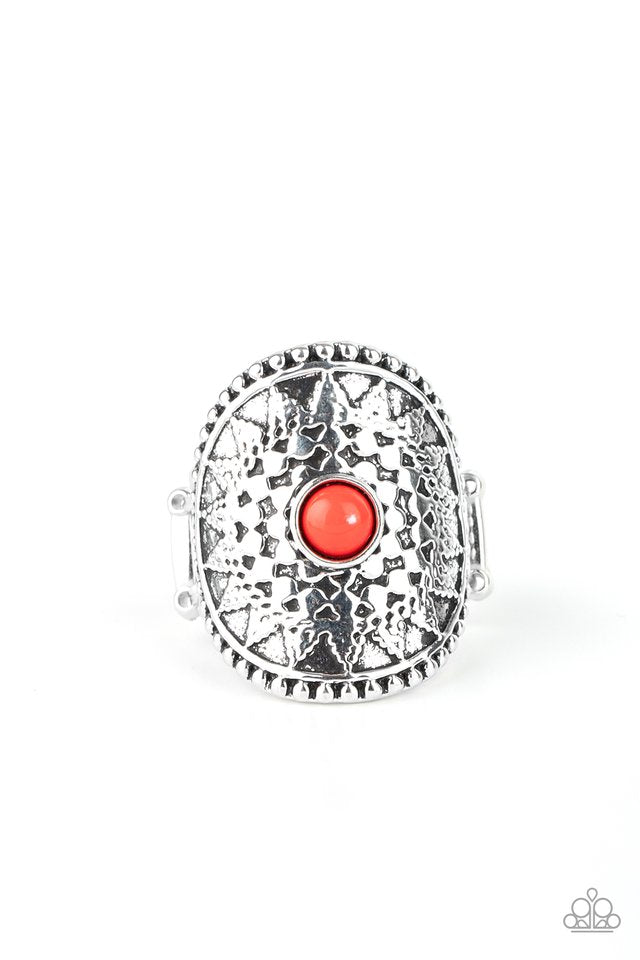 Mojave Rays - Red - Paparazzi Ring Image