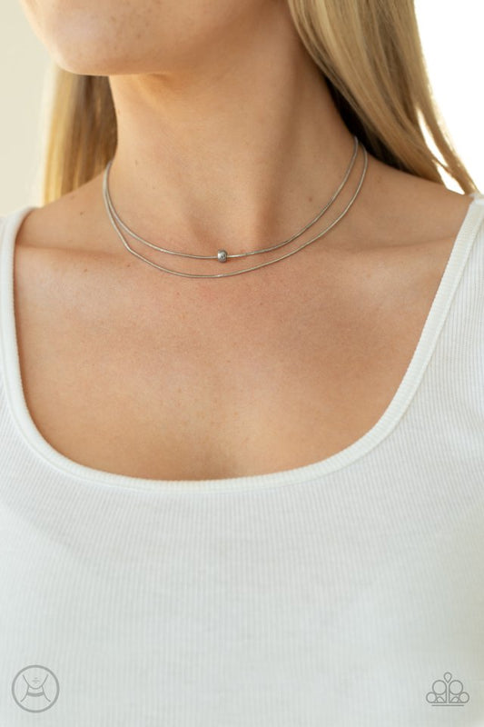 Super Slim - Silver - Paparazzi Necklace Image