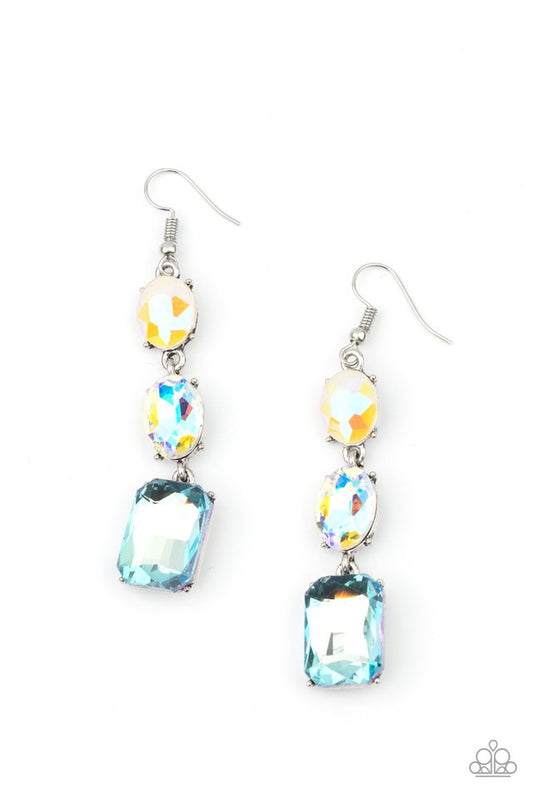 Dripping In Melodrama - Blue - Paparazzi Earring Image