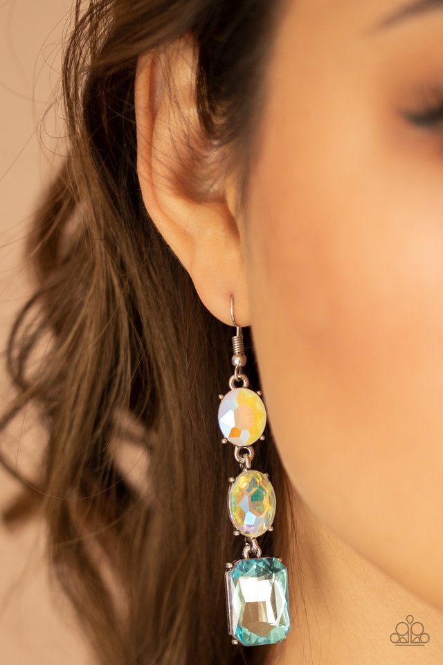 Dripping In Melodrama - Blue - Paparazzi Earring Image