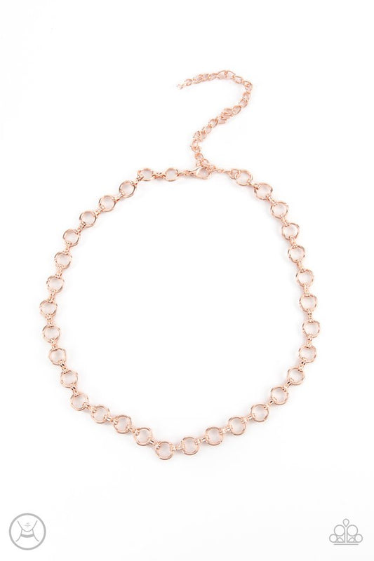 Insta Connection - Rose Gold - Paparazzi Necklace Image