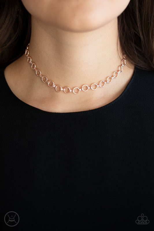 Insta Connection - Rose Gold - Paparazzi Necklace Image