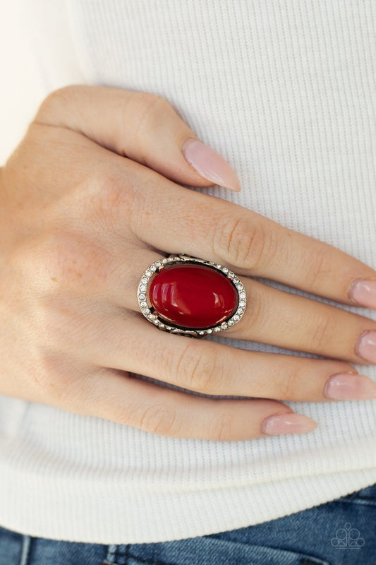 Happily Ever Enchanted - Red - Paparazzi Ring Image