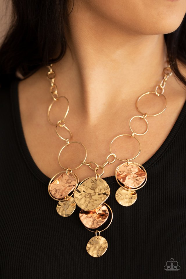 Learn The HARDWARE Way - Gold - Paparazzi Necklace Image