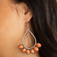 Stone Sky - Orange - Paparazzi Earring Image