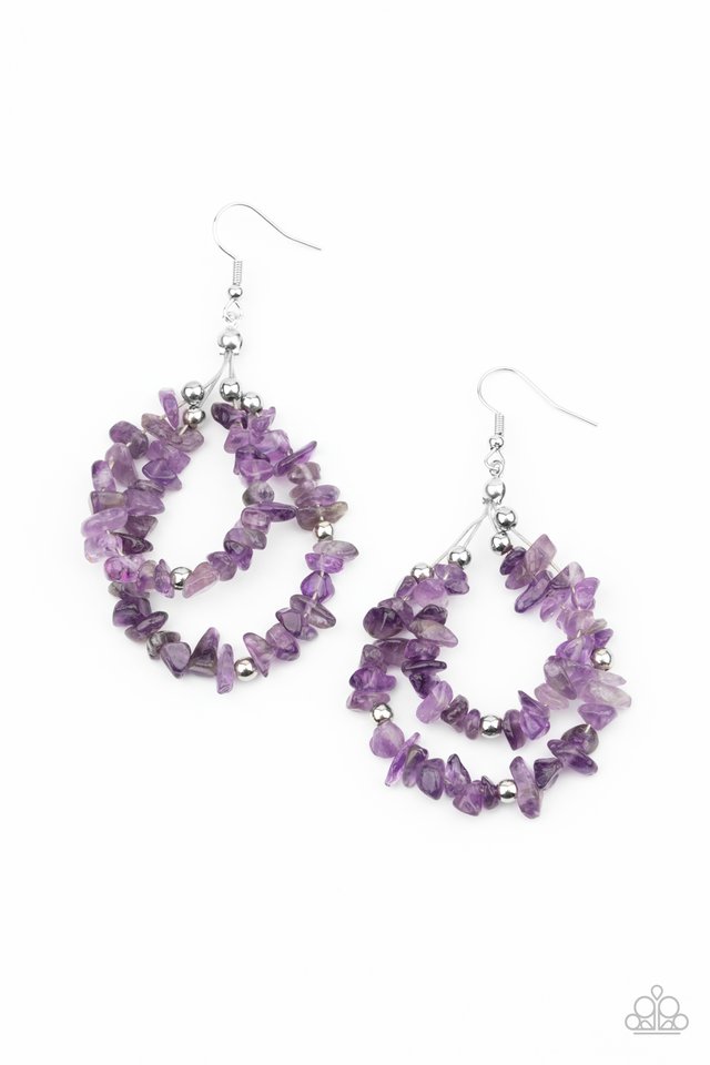 Canyon Rock Art - Purple - Paparazzi Earring Image