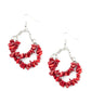 Rainbow Rock Gardens - Red - Paparazzi Earring Image