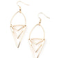 Proceed With Caution - Gold - Paparazzi Earring Image