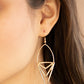 Proceed With Caution - Gold - Paparazzi Earring Image