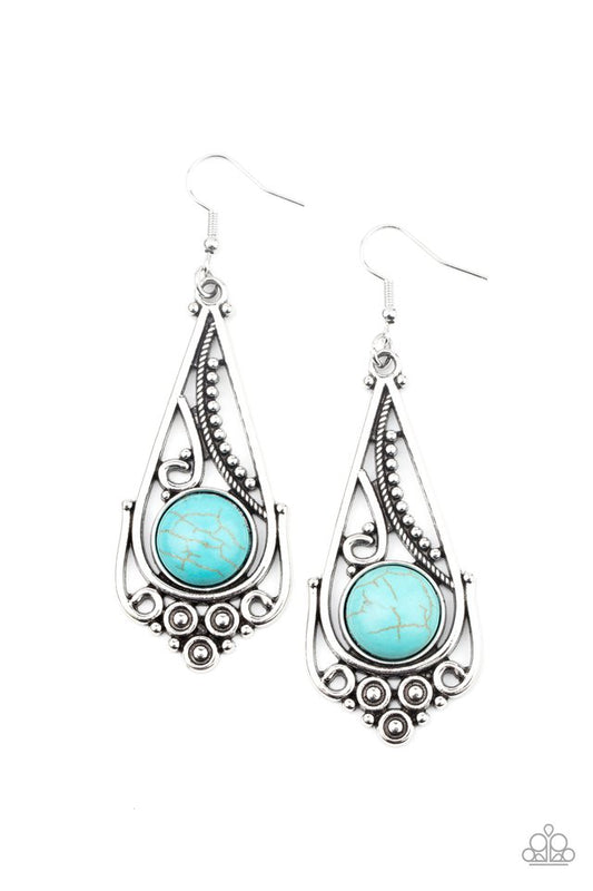 Canyon Climate - Blue - Paparazzi Earring Image