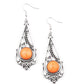 Canyon Climate - Orange - Paparazzi Earring Image