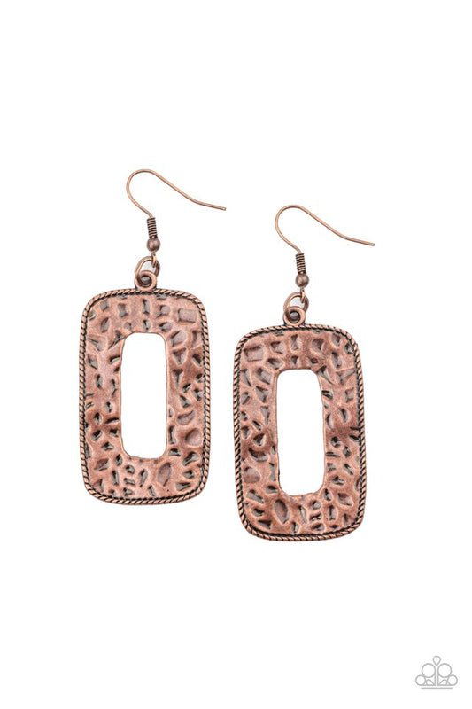 Primal Elements - Copper - Paparazzi Earring Image