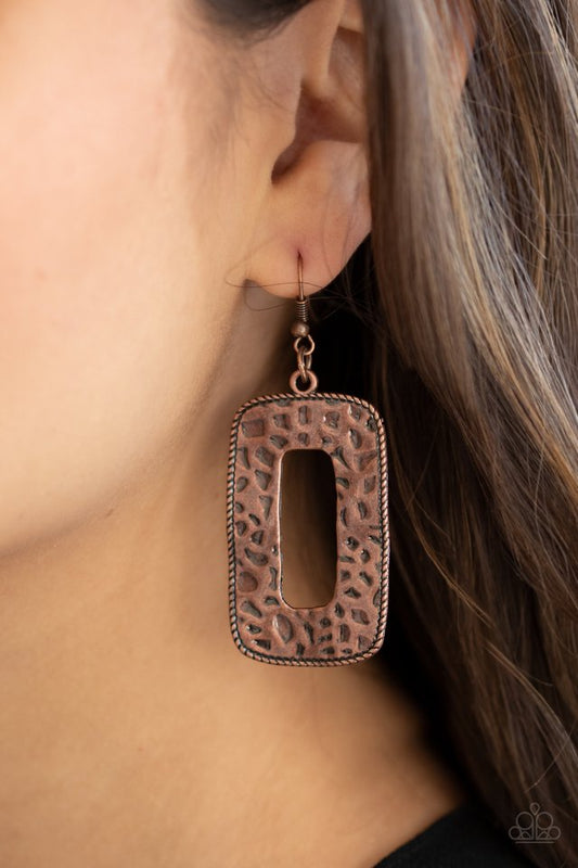 Primal Elements - Copper - Paparazzi Earring Image