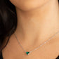 Downright Dainty - Green - Paparazzi Necklace Image