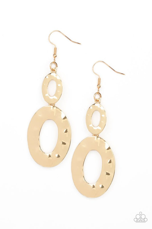 Bring On The Basics - Gold - Paparazzi Earring Image