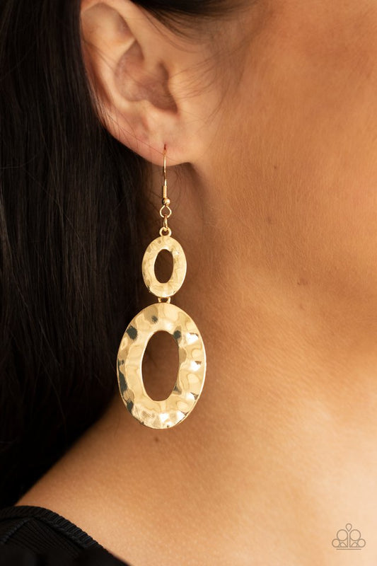 Bring On The Basics - Gold - Paparazzi Earring Image