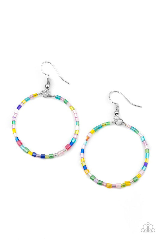 Colorfully Curvy - Multi - Paparazzi Earring Image