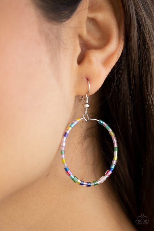 Colorfully Curvy - Multi - Paparazzi Earring Image