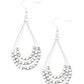 Off The Blocks Shimmer - Silver - Paparazzi Earring Image