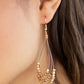 Off The Blocks Shimmer - Gold - Paparazzi Earring Image