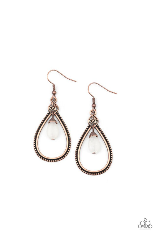 Ill Believe It ZEN I See It - Copper - Paparazzi Earring Image