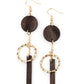 Raw Refinement - Brown - Paparazzi Earring Image