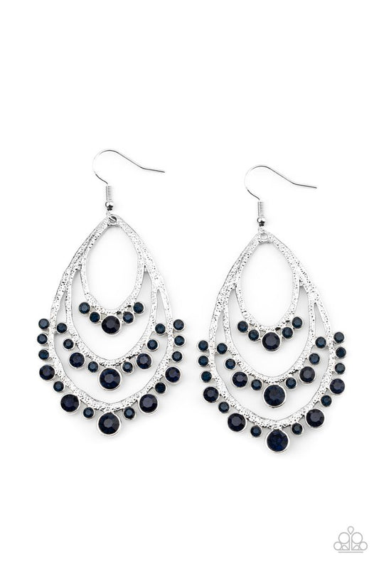 Break Out In TIERS - Blue - Paparazzi Earring Image