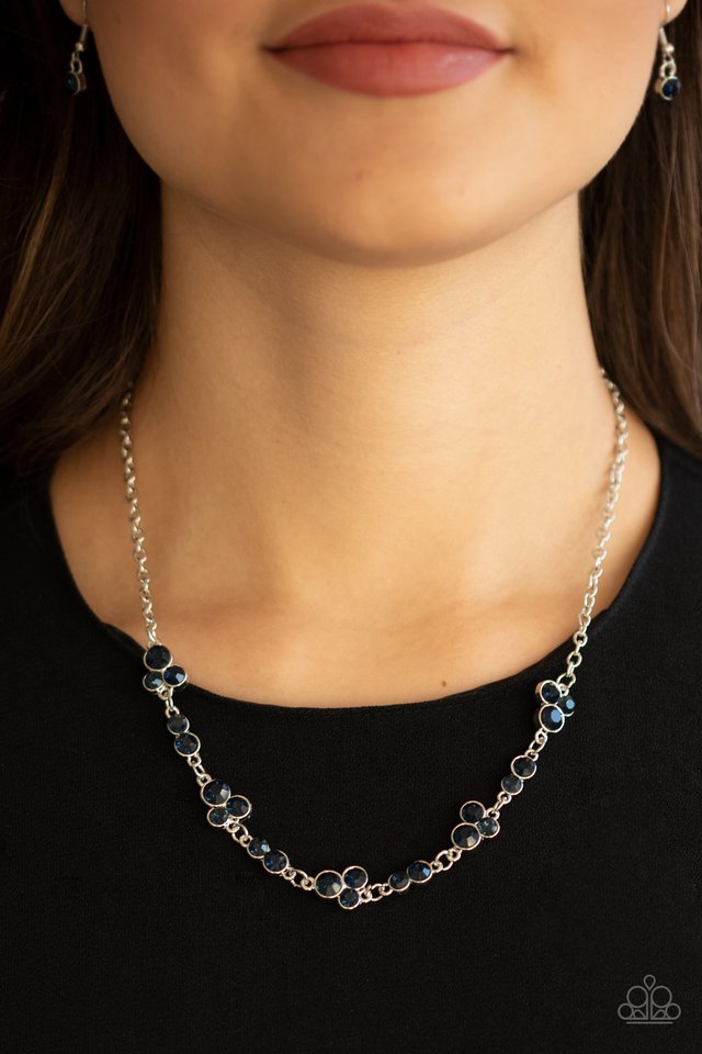 Gorgeously Glistening - Blue - Paparazzi Necklace Image