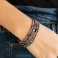 Fashionably Faceted - Black - Paparazzi Bracelet Image