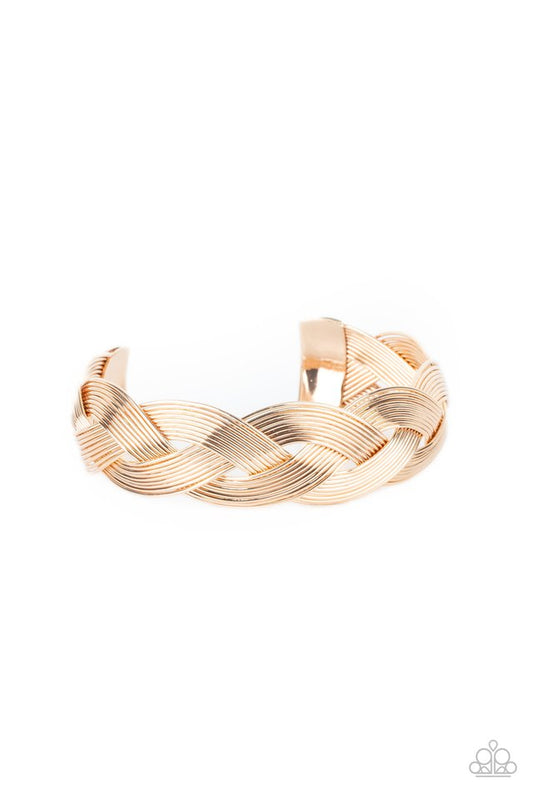 Woven Wonder - Gold - Paparazzi Bracelet Image