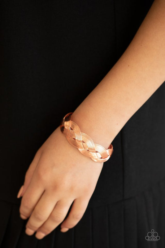 Woven Wonder - Copper - Paparazzi Bracelet Image