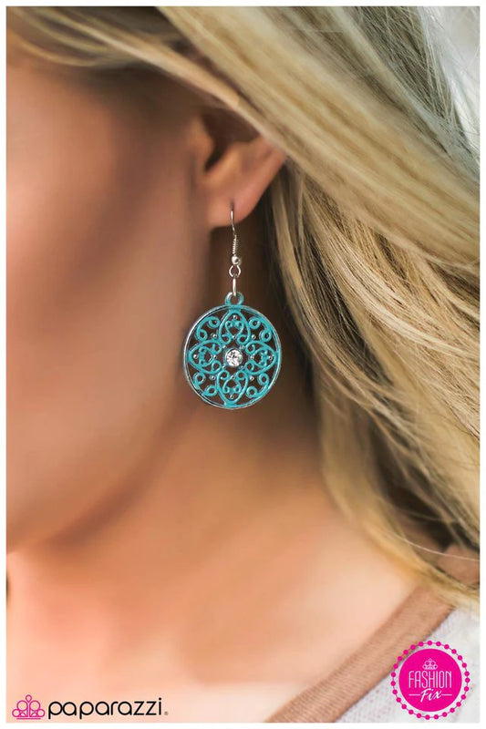 Paparazzi Earring ~ Due West - Blue