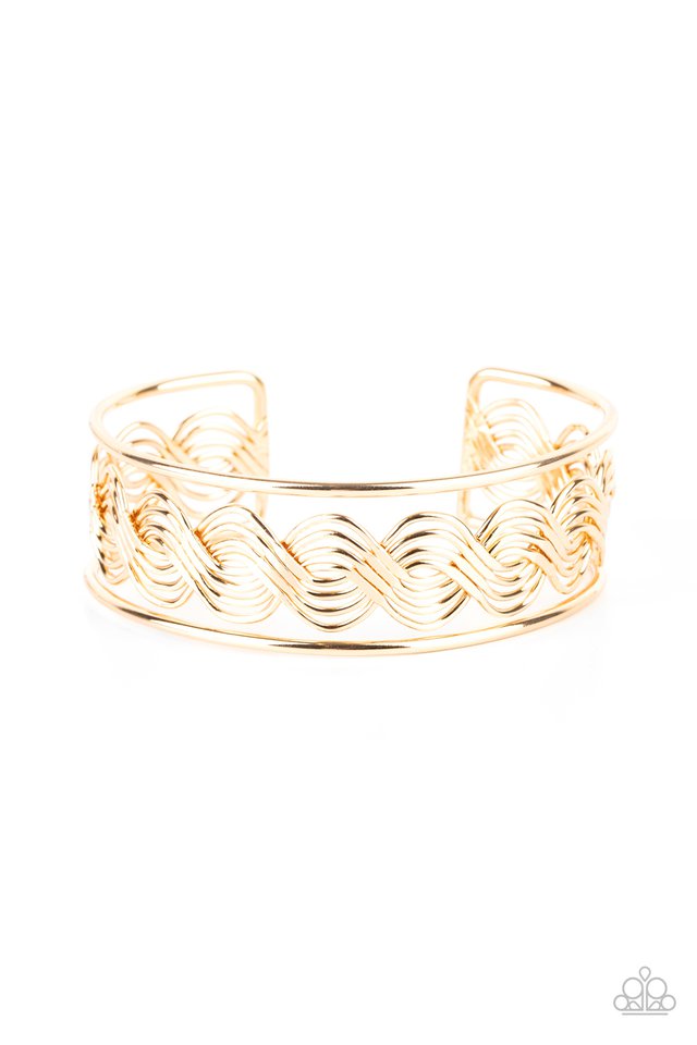 WEAVE An Impression - Gold - Paparazzi Bracelet Image