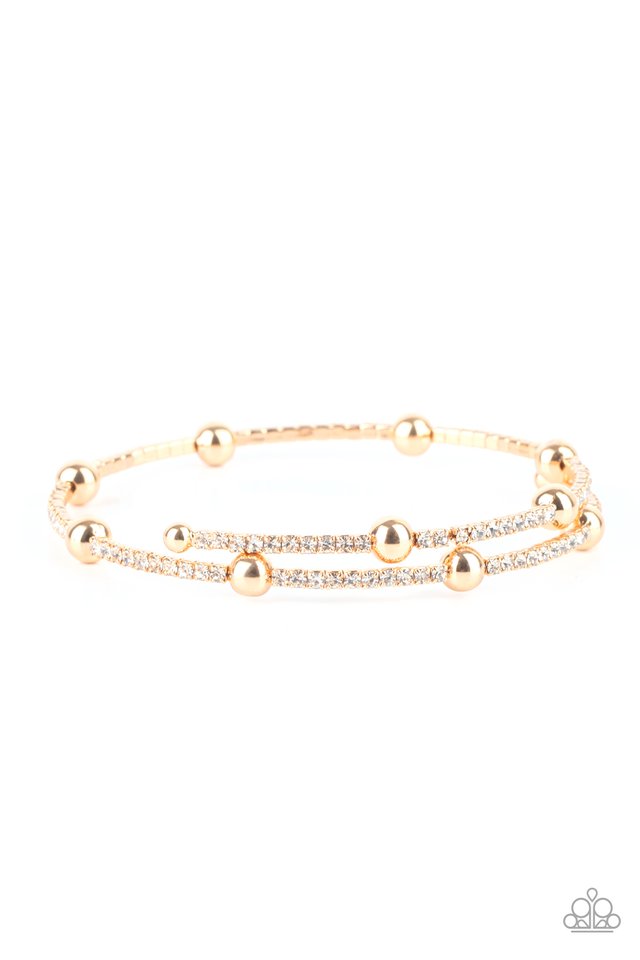 Standout Shimmer - Gold - Paparazzi Bracelet Image