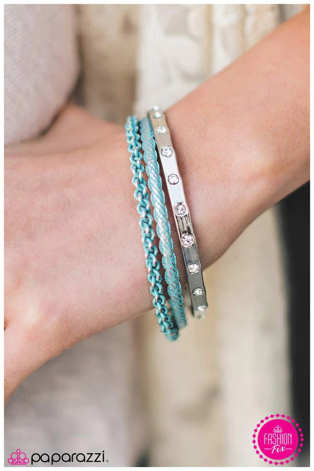 Pulsera Paparazzi ~ Náufrago - Azul