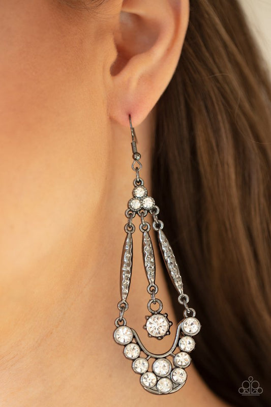 High-Ranking Radiance - Black - Paparazzi Earring Image