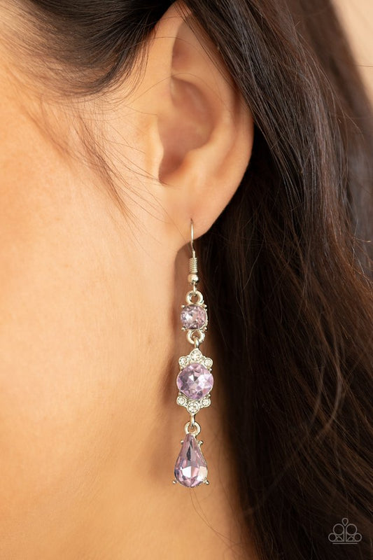 Outstanding Opulence - Purple - Paparazzi Earring Image