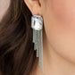 Save for a REIGNy Day - White - Paparazzi Earring Image