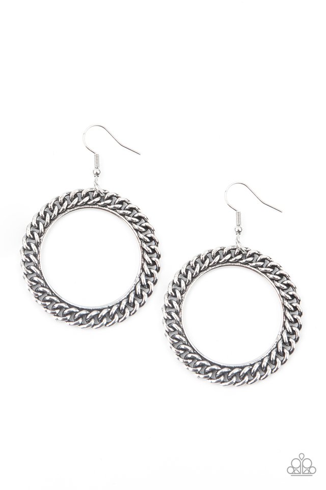 Above The RIMS - Silver - Paparazzi Earring Image