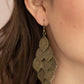 Loud and Leafy - Brass - Paparazzi Earring Image