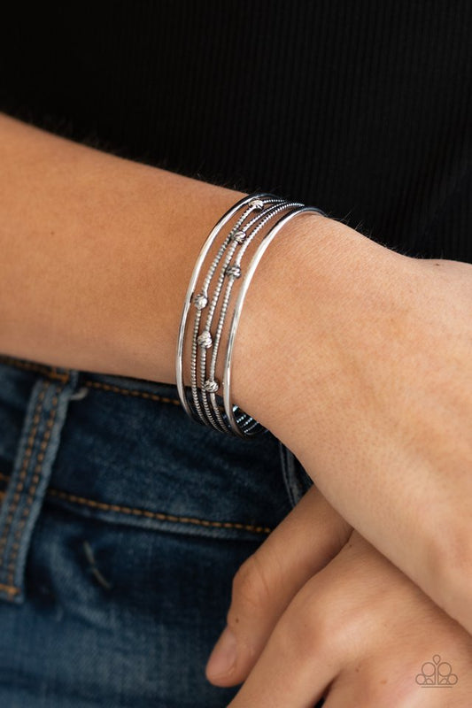 Extra Expressive - Silver - Paparazzi Bracelet Image