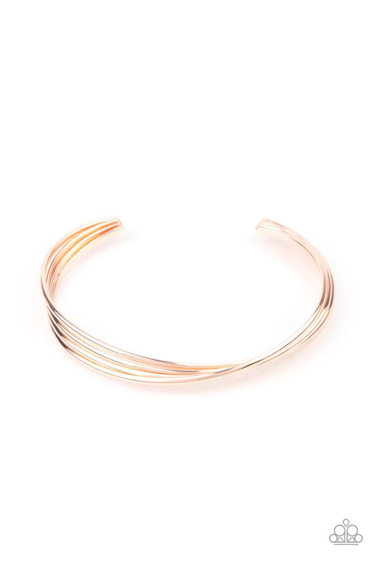 Bringing Basics Back - Rose Gold - Paparazzi Bracelet Image