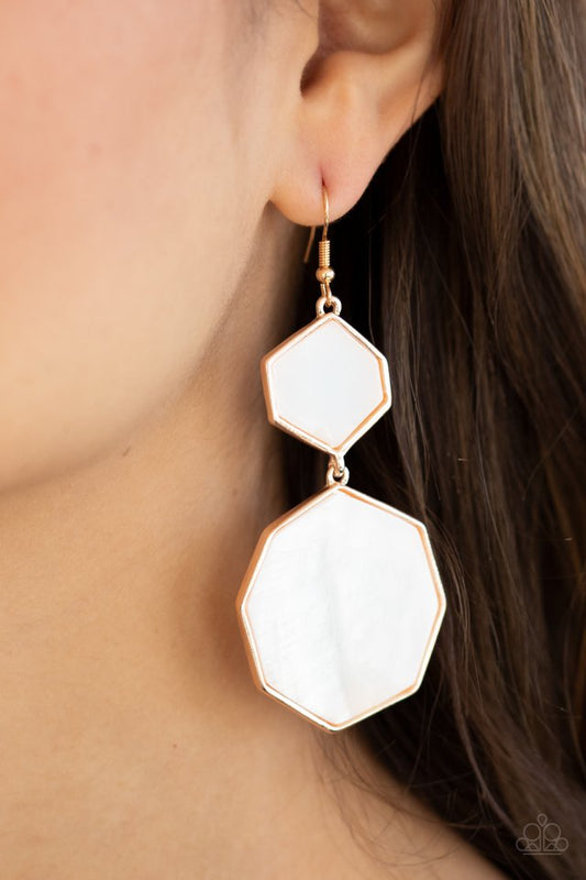 Vacation Glow - Rose Gold - Paparazzi Earring Image